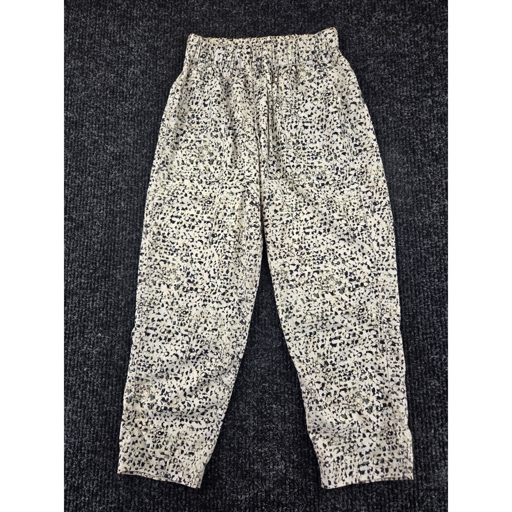 Old Navy Active StretchTech Joggers Womens XS Cream Black Speckled Animal Print